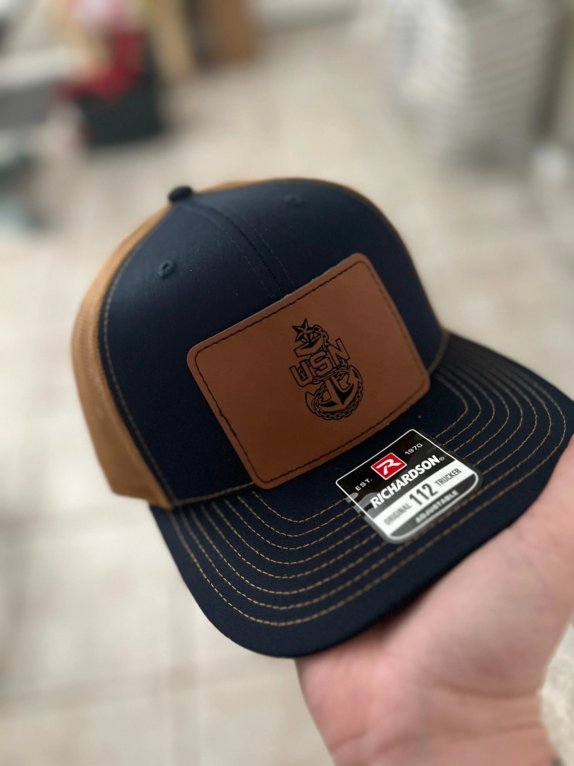 Custom Navy Chief Richardson Hat Awkward Mama Designs