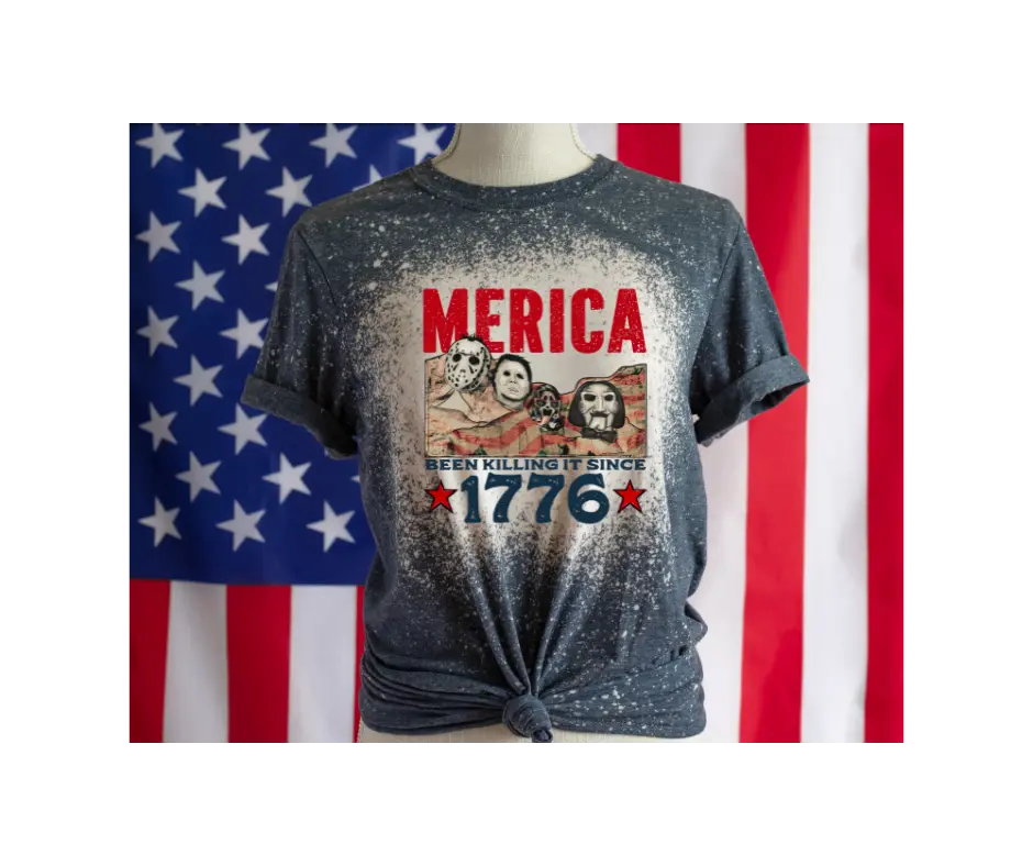 'Merica since 1776 horror tee Awkward Mama Designs