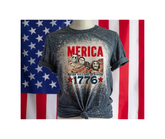 'Merica since 1776 horror tee Awkward Mama Designs